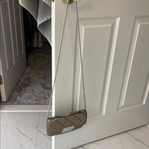 Quilted Silver Chain Shoulder Bag